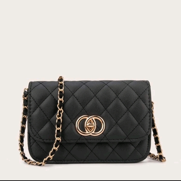SHEIN Handbags - Black Quilted Crossbody Bag